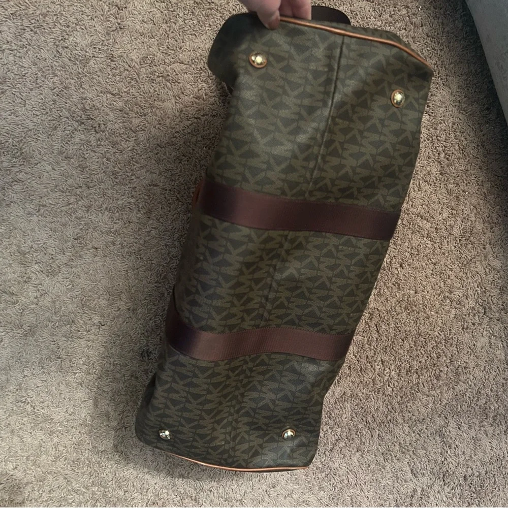 Michael Kors Brown Monogram duffle